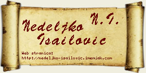 Nedeljko Isailović vizit kartica